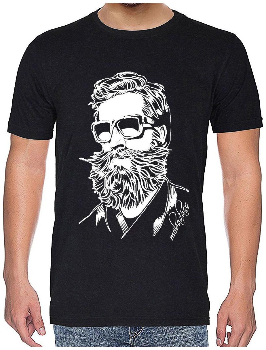 

MEBADASS Men Black Regular fit Cotton Round neck T-Shirt - Pack Of 1