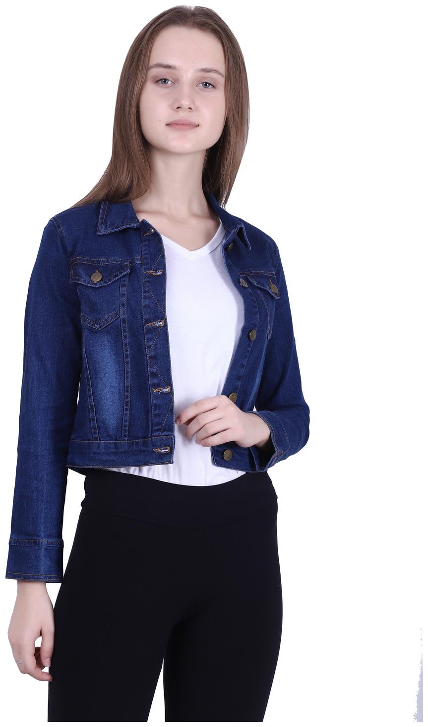 

Meer India Garments Women Washed Denim Jacket - Blue