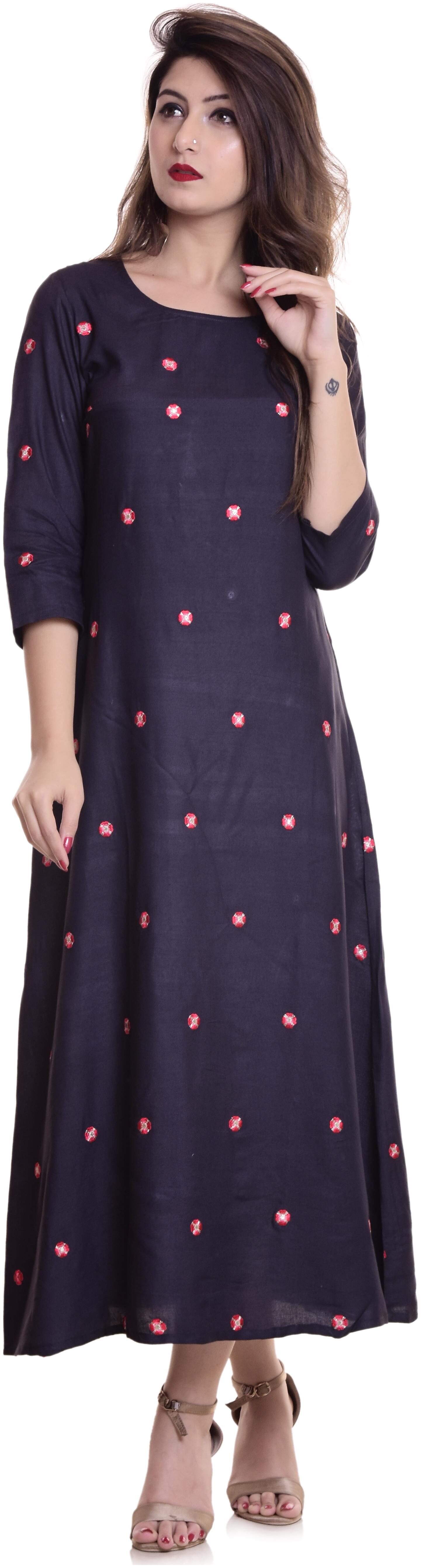 

Mehsoos Rayon Embroidery Long BlueKurti