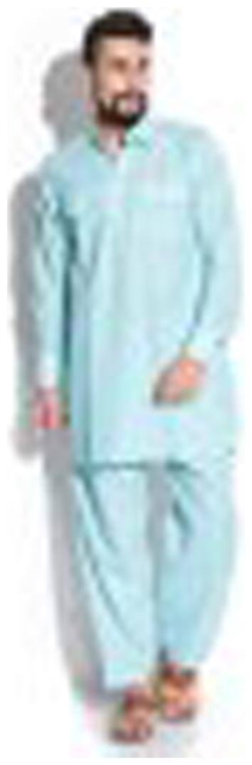 Mehta Apparels Linen Blue Kurta Pyjama