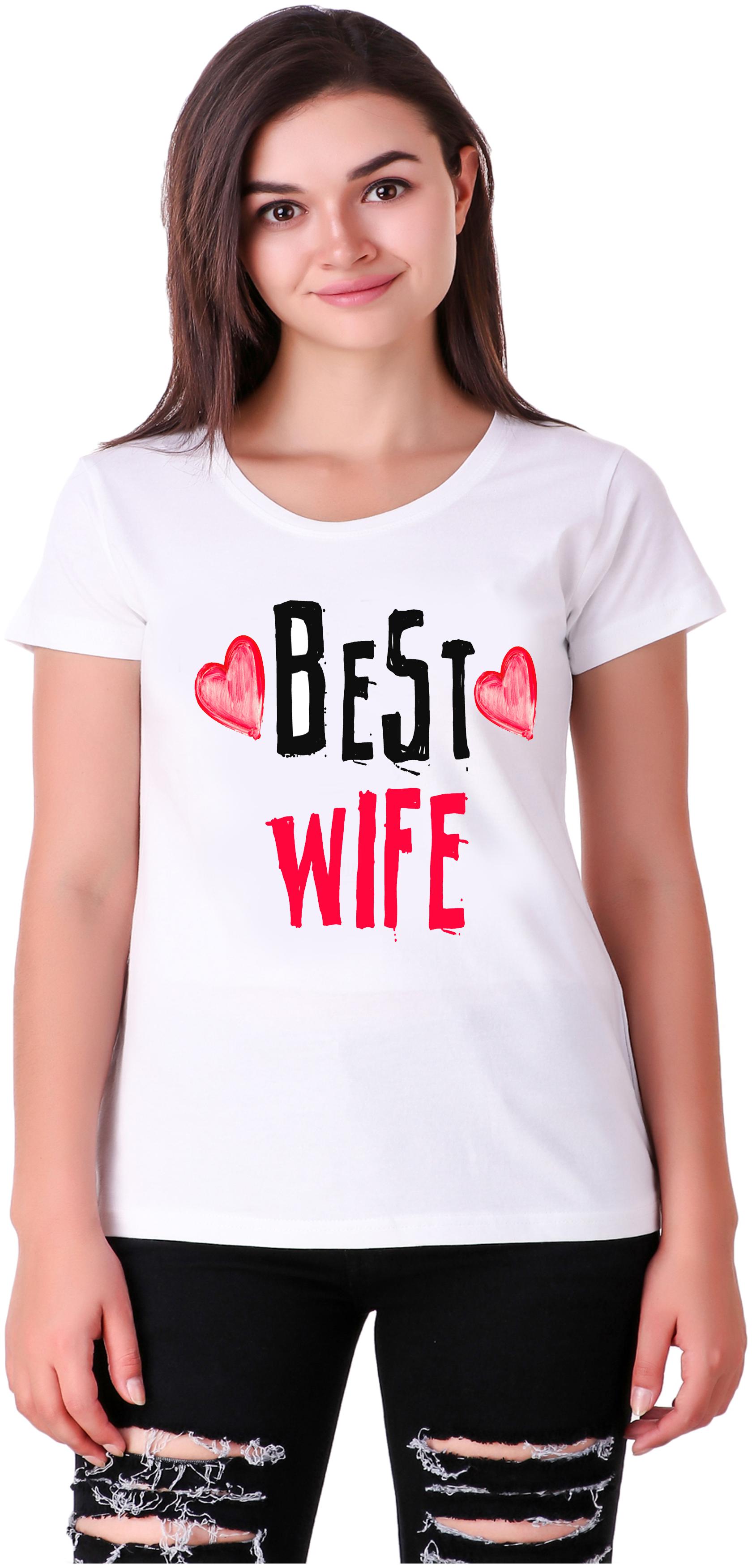 

Mekanshi Women White Regular fit Round neck Polyester T shirt
