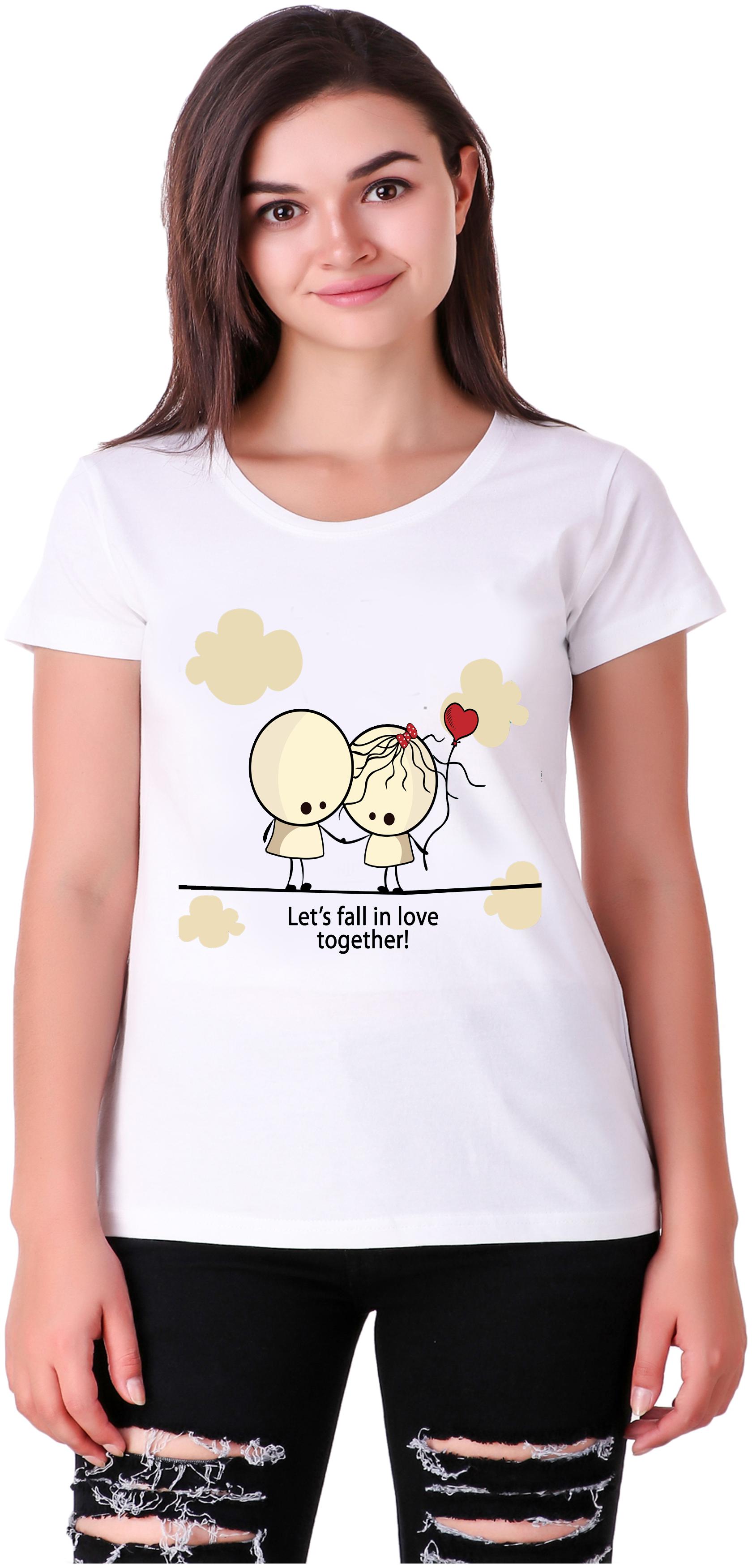 

Mekanshi Women White Regular fit Round neck Polyester T shirt