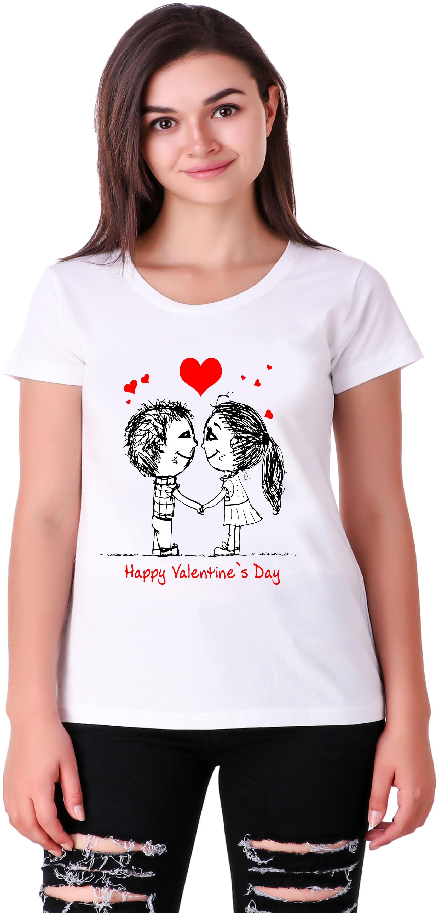 

Mekanshi Women White Regular fit Round neck Polyester T shirt
