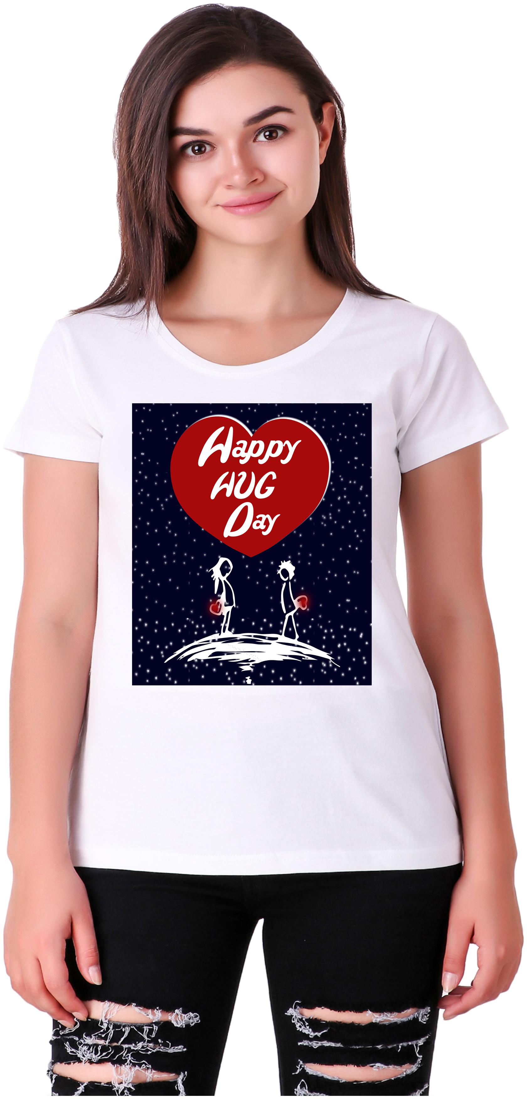 

Mekanshi Women White Regular fit Round neck Polyester T shirt