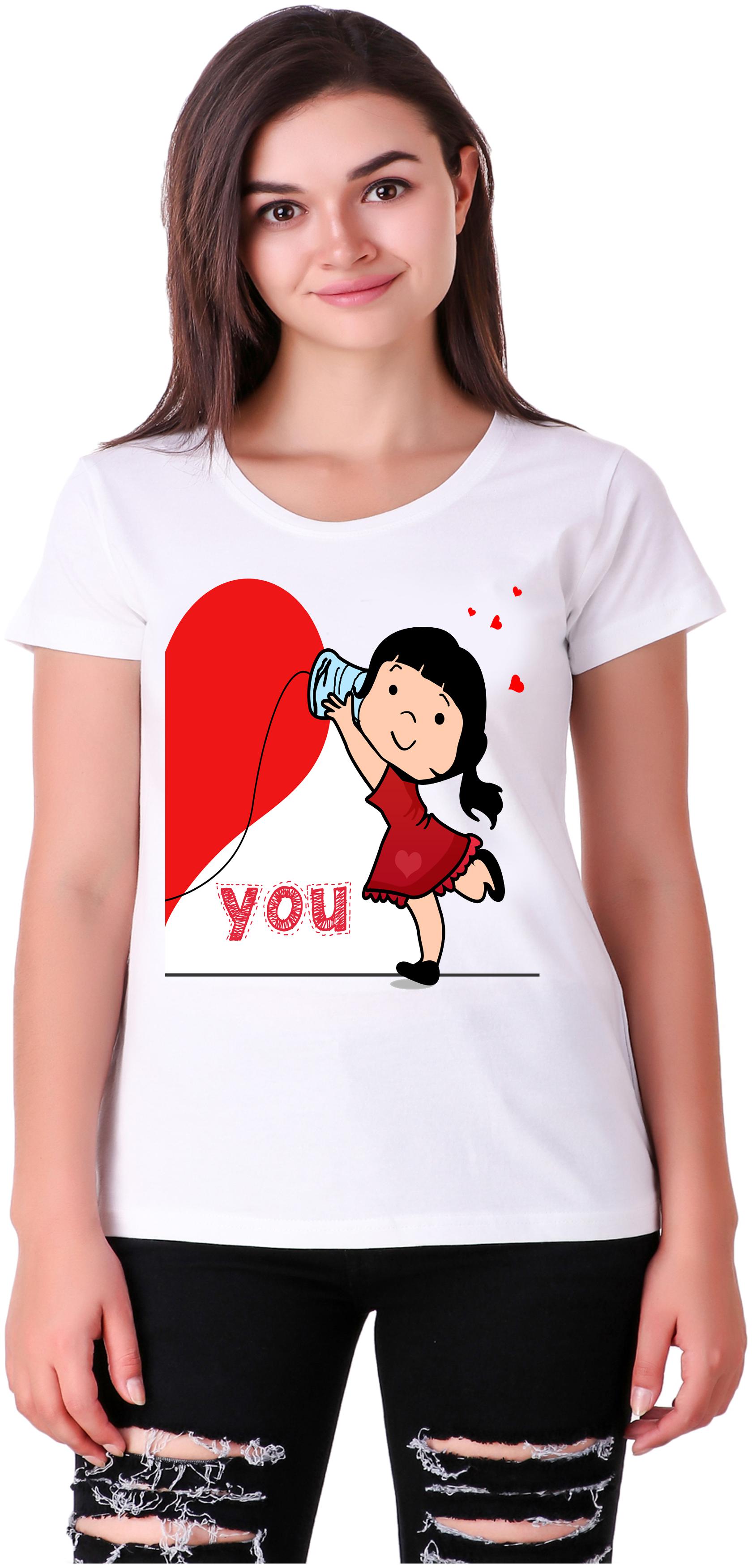 

Mekanshi Women White Regular fit Round neck Polyester T shirt