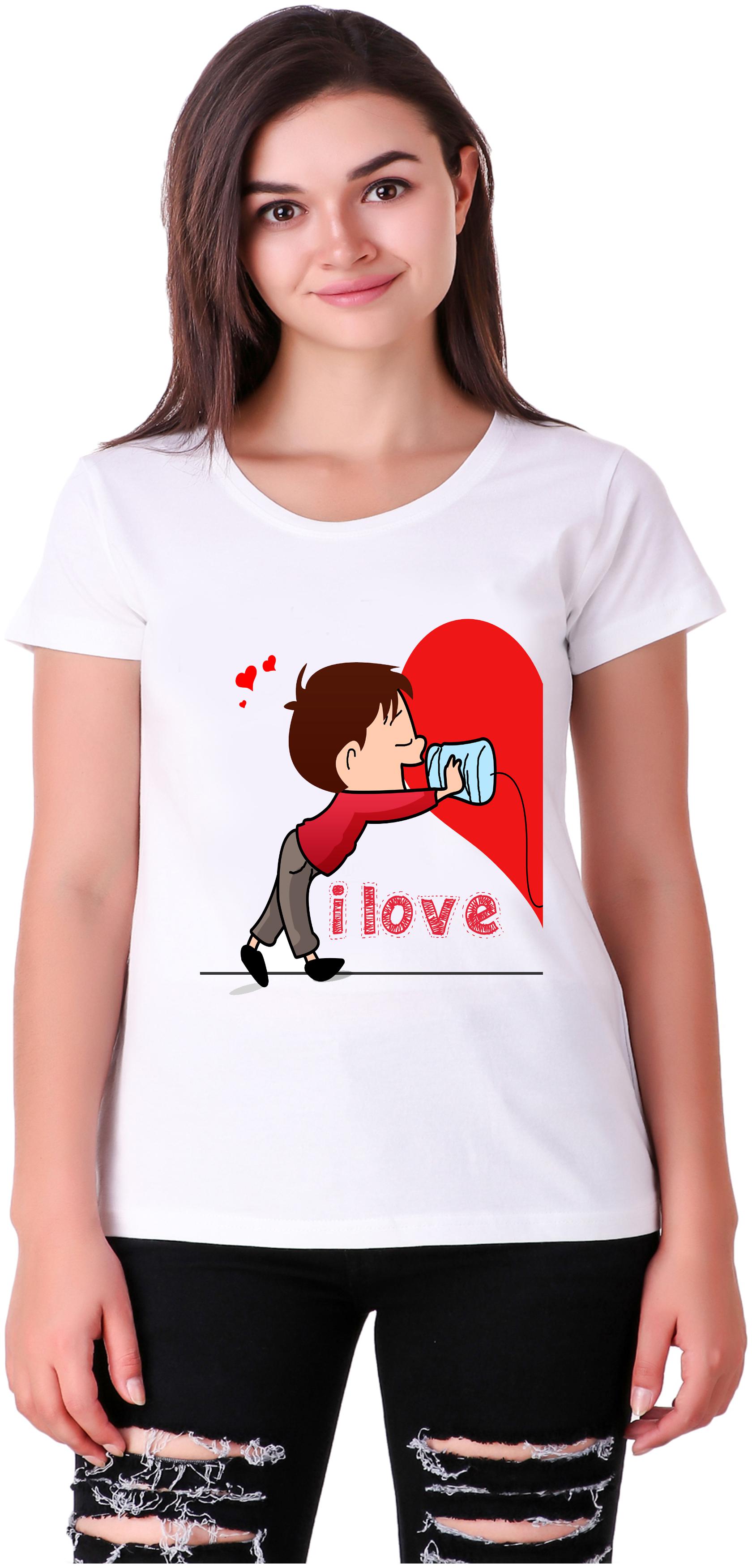 

Mekanshi Women White Regular fit Round neck Polyester T shirt