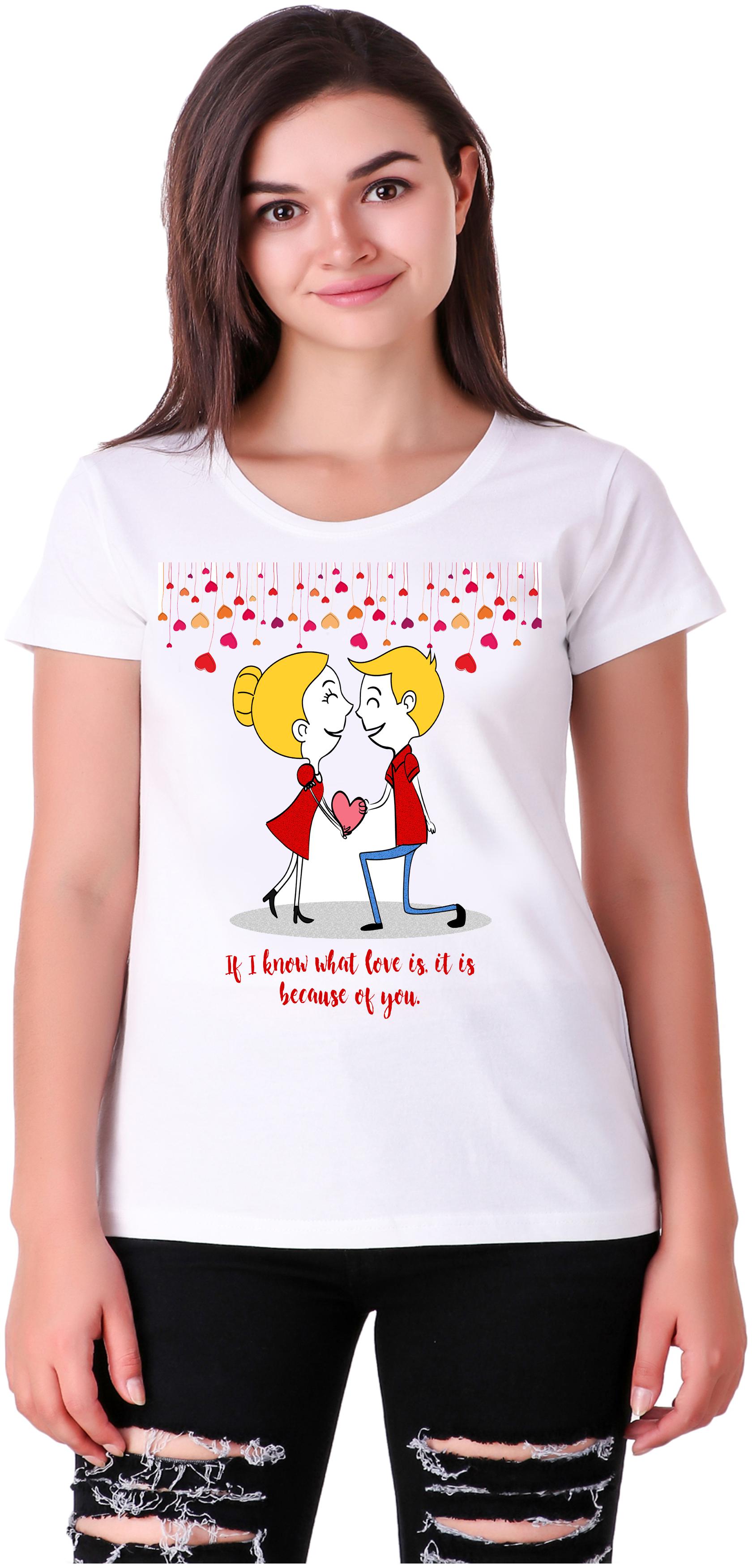 

Mekanshi Women White Regular fit Round neck Polyester T shirt