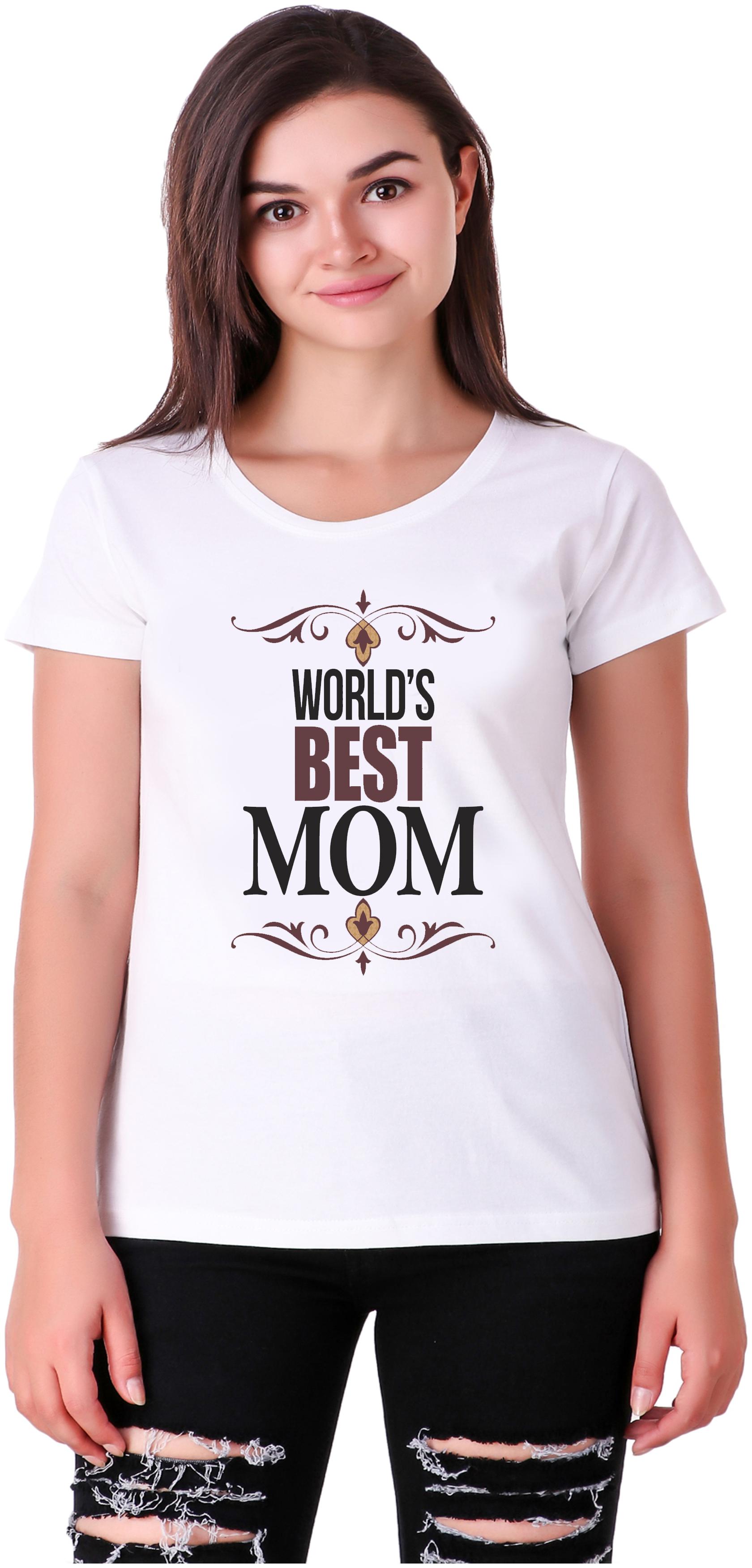 

Mekanshi Women White Regular fit Round neck Polyester T shirt