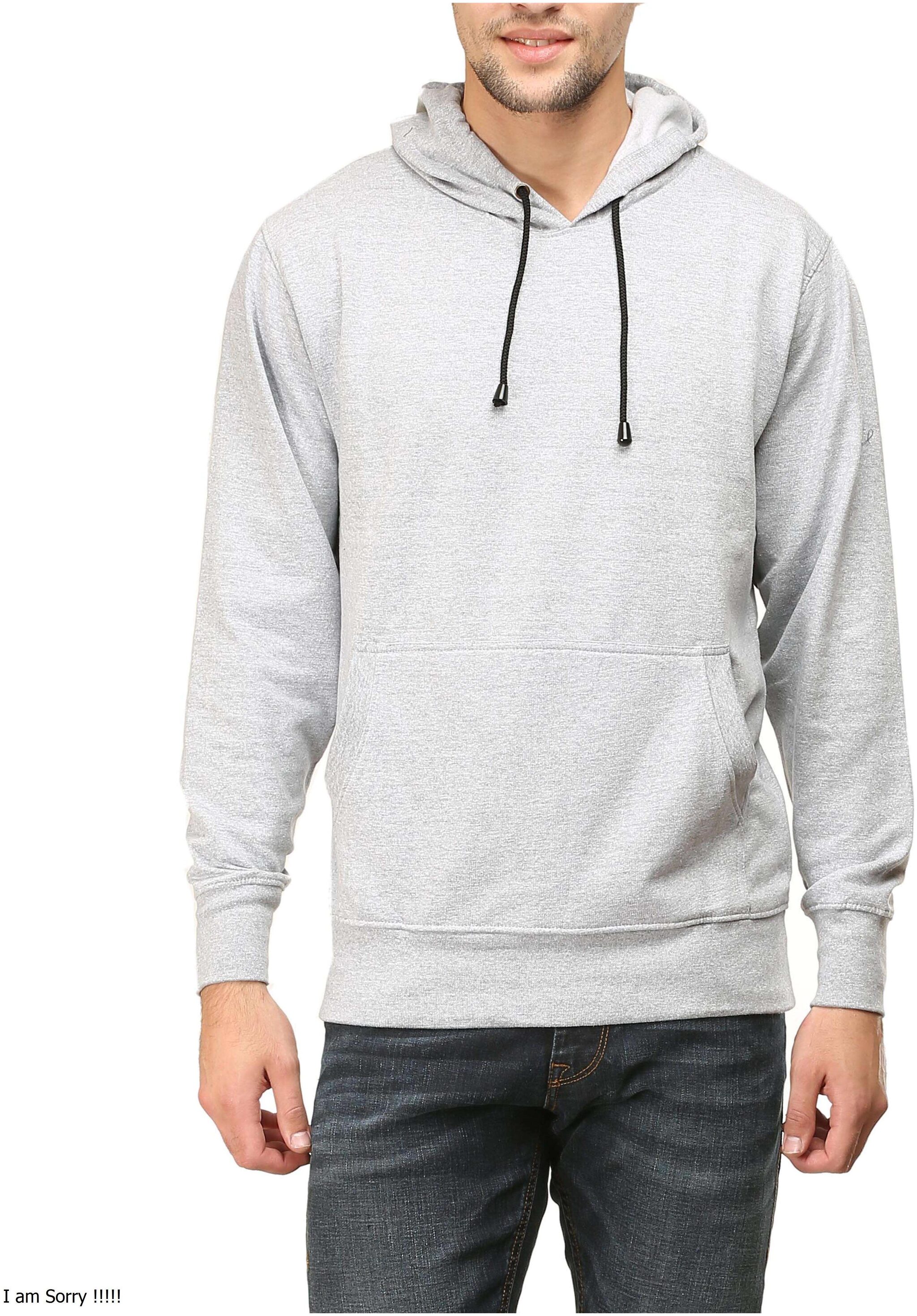 

Rawpockets Men Grey Hooded Hoodie