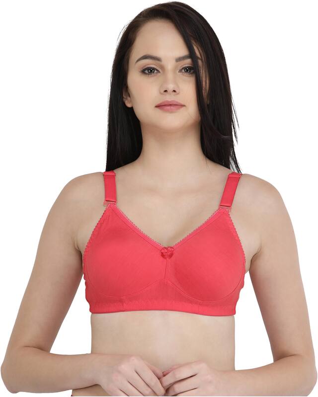 Melisa Non Padded Cotton Minimizer Bra - Pink
