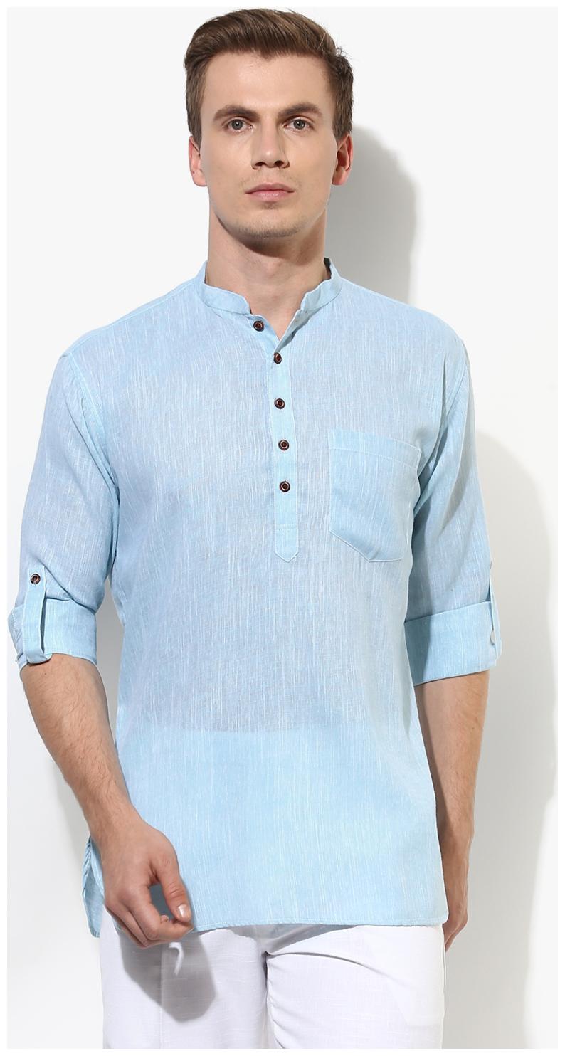 

Hangup Men Blue Slim Fit Kurta