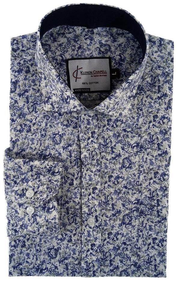 

Kleren Chapell Men Blue Printed Regular Fit Casual Shirt