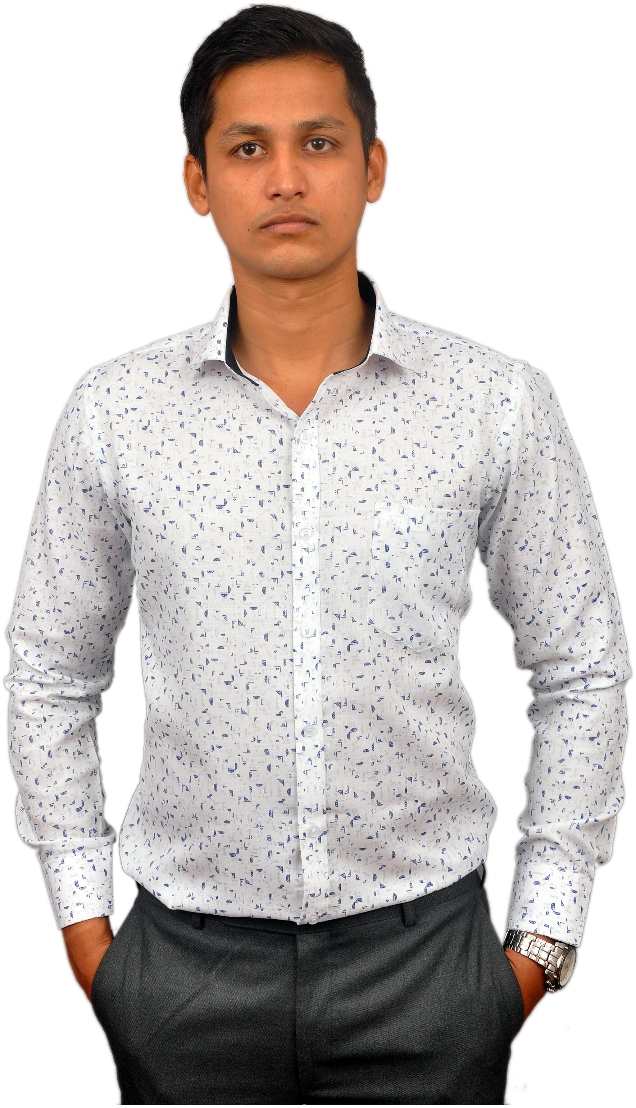 

Kleren Chapell Men Blue Printed Slim Fit Casual Shirt