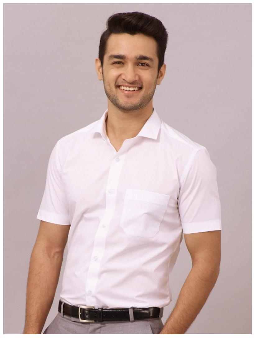 

THARUN Men White Solid Regular Fit Casual Shirt