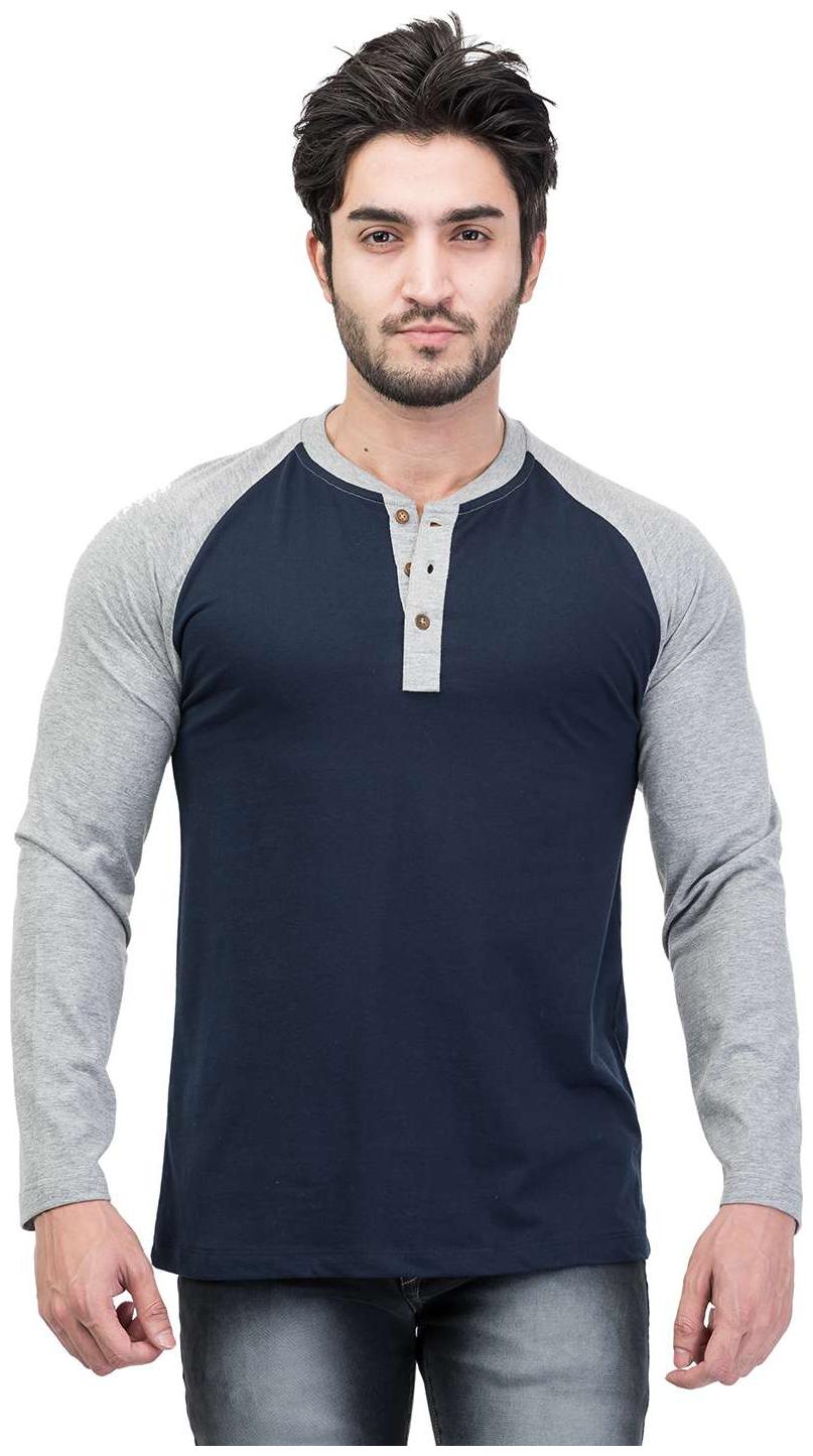 

Kalt Men Blue Regular fit Cotton Blend Henley neck T-Shirt - Pack Of 1
