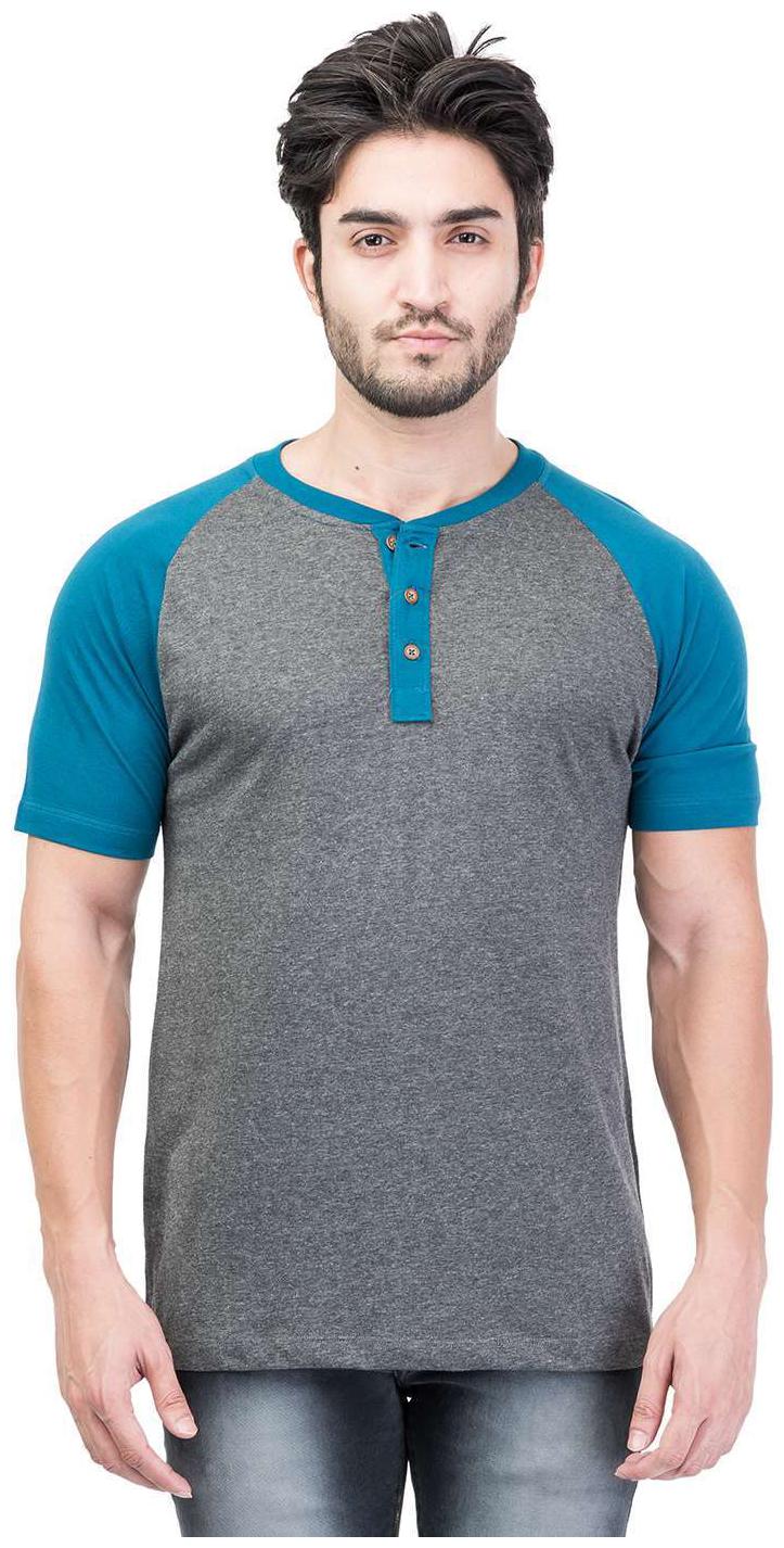 

Kalt Men Grey Regular fit Cotton Blend Henley neck T-Shirt - Pack Of 1