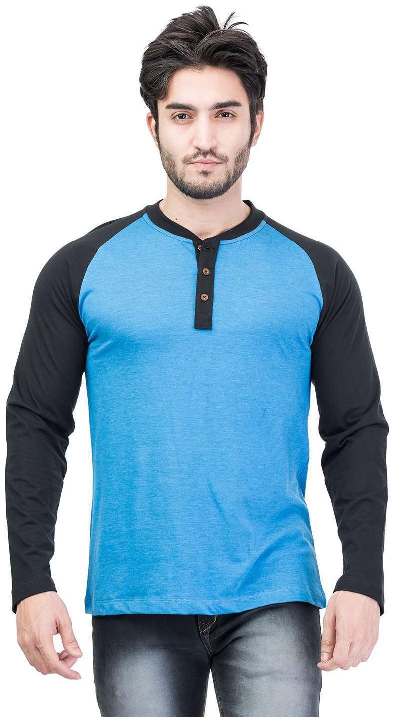 

Kalt Men Blue Regular fit Cotton Blend Henley neck T-Shirt - Pack Of 1
