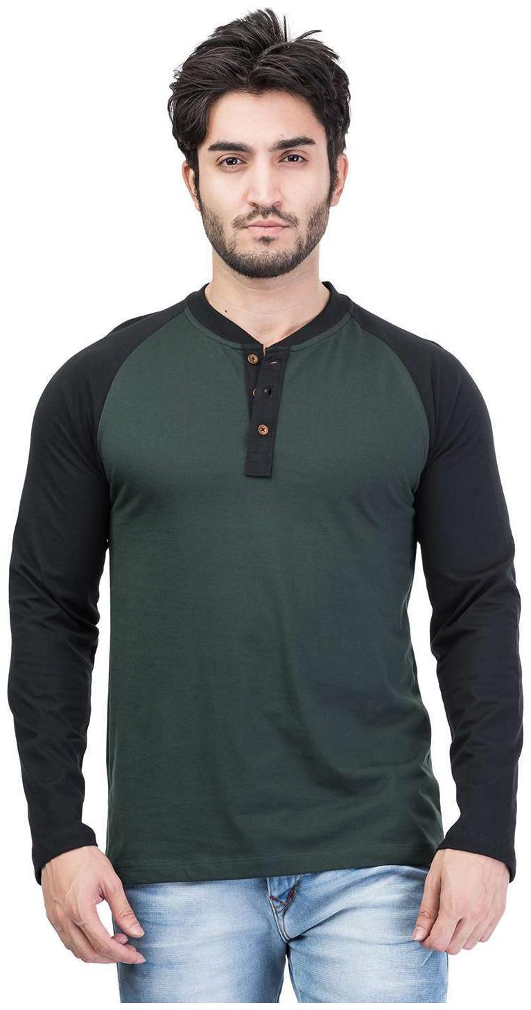 

Kalt Men Green Regular fit Cotton Blend Henley neck T-Shirt - Pack Of 1