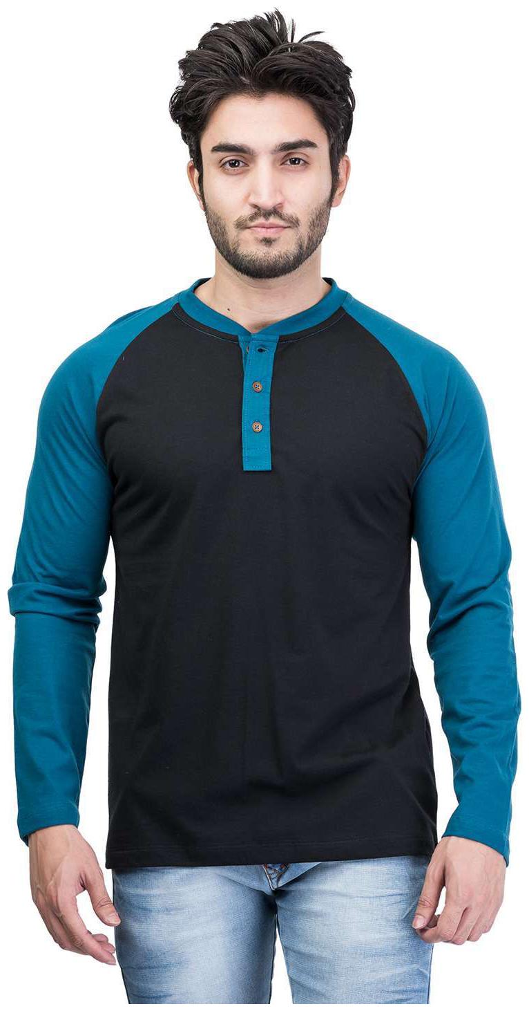 

Kalt Men Black Regular fit Cotton Blend Henley neck T-Shirt - Pack Of 1