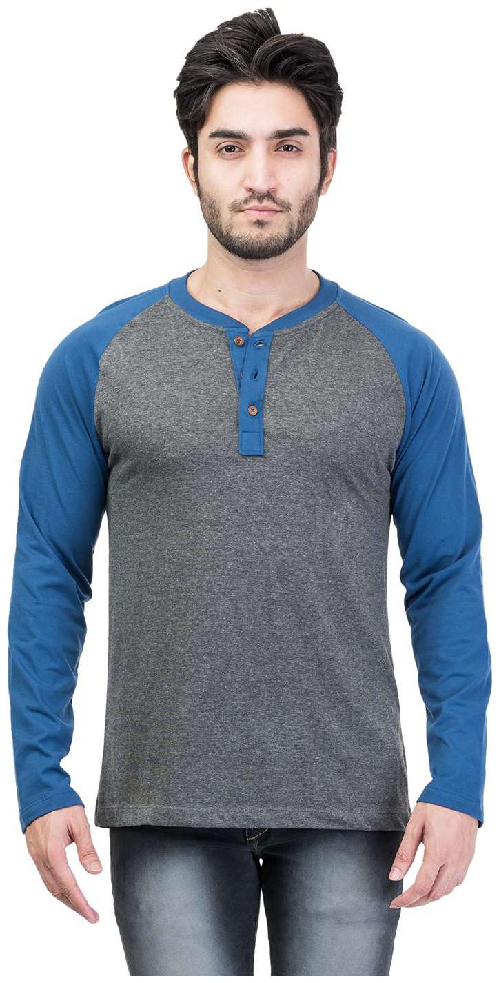 

Kalt Men Multi Regular fit Cotton Blend Henley neck T-Shirt - Pack Of 1