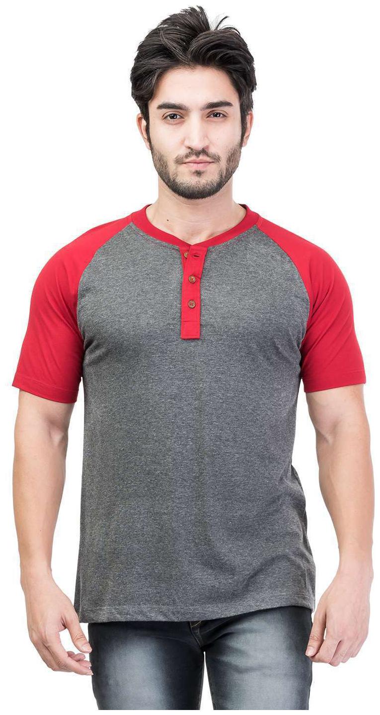 

Kalt Men Grey Regular fit Cotton Blend Henley neck T-Shirt - Pack Of 1