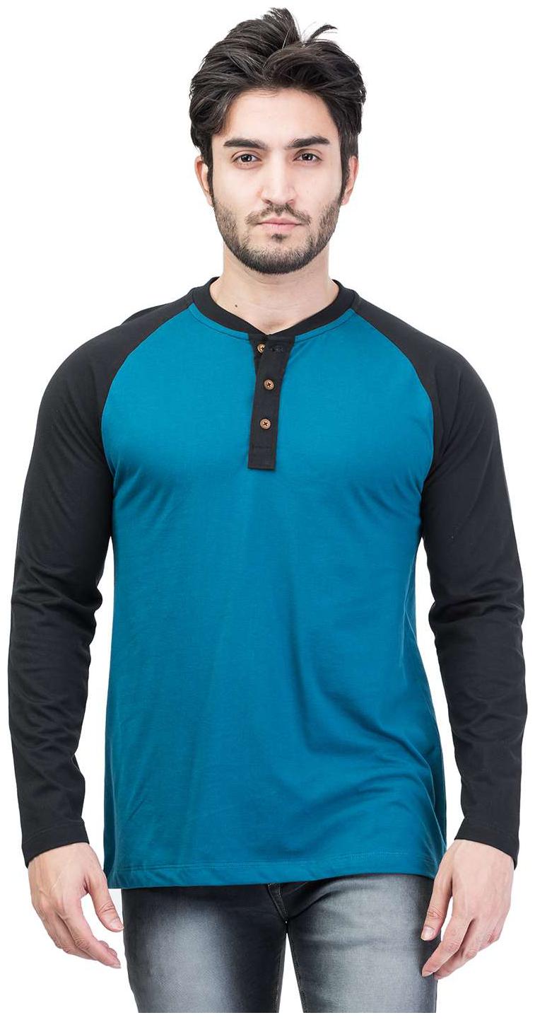 

Kalt Men Blue Regular fit Cotton Blend Henley neck T-Shirt - Pack Of 1