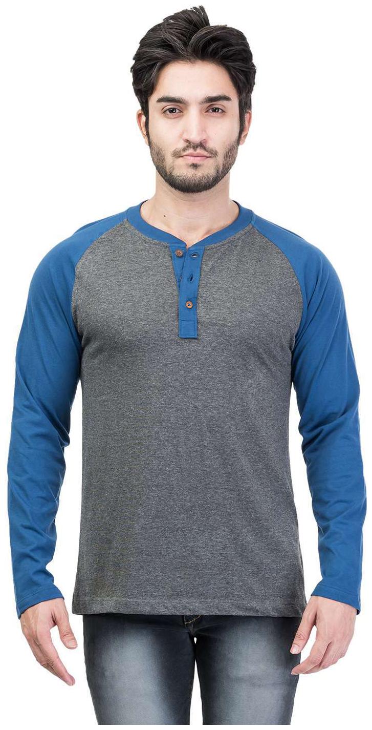 

Kalt Men Multi Regular fit Cotton Blend Henley neck T-Shirt - Pack Of 1