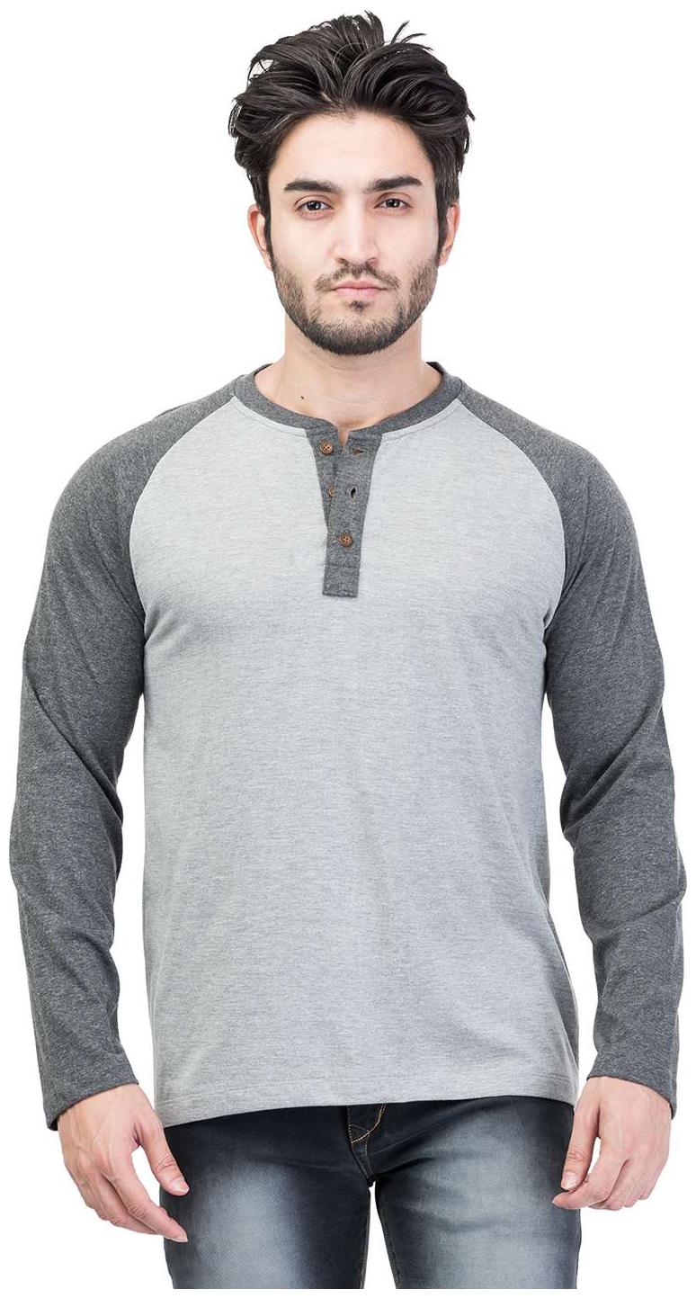 

Kalt Men Grey Regular fit Cotton Blend Henley neck T-Shirt - Pack Of 1