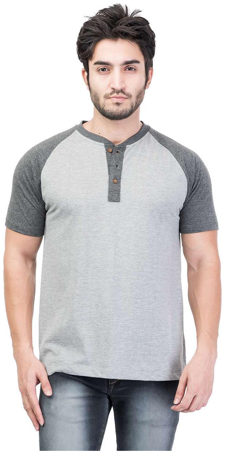 

Kalt Men Grey Regular fit Cotton Blend Henley neck T-Shirt - Pack Of 1