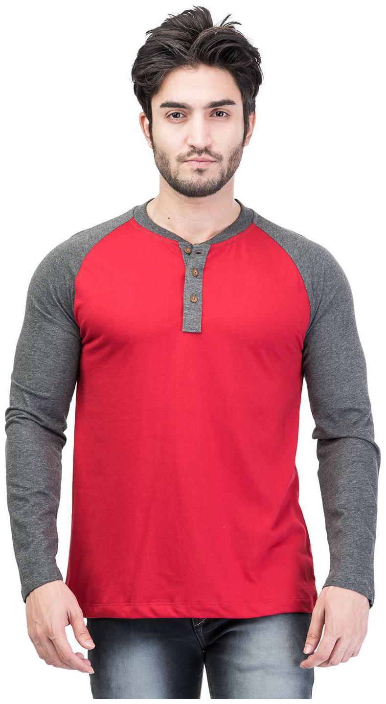 

Kalt Men Red Regular fit Cotton Blend Henley neck T-Shirt - Pack Of 1