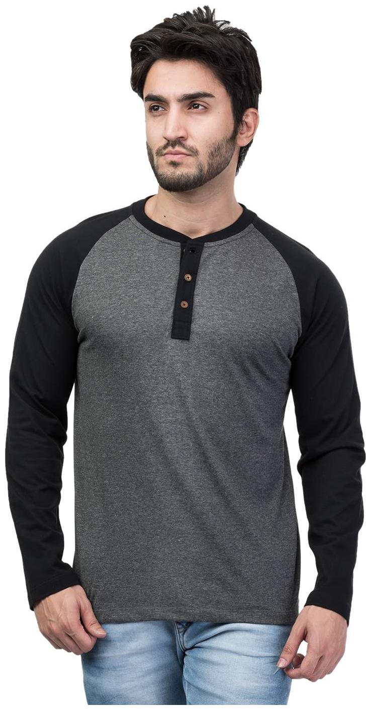 

Kalt Men Grey Regular fit Cotton Blend Henley neck T-Shirt - Pack Of 1