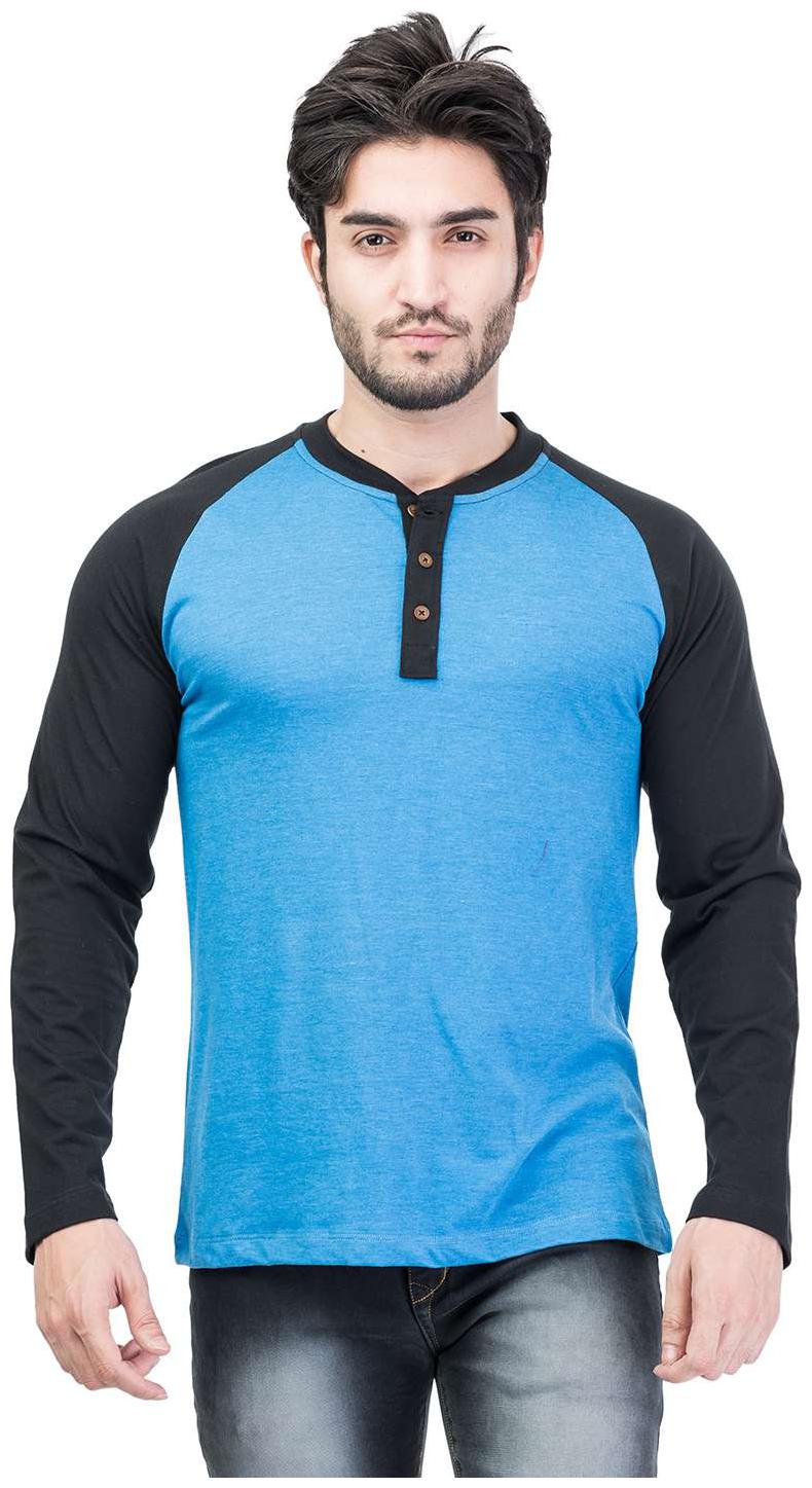 

Kalt Men Blue Regular fit Cotton Blend Henley neck T-Shirt - Pack Of 1