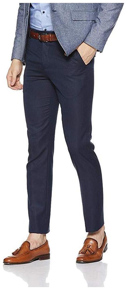 

CLASSIO Men Solid Regular Fit Formal Trouser - Blue