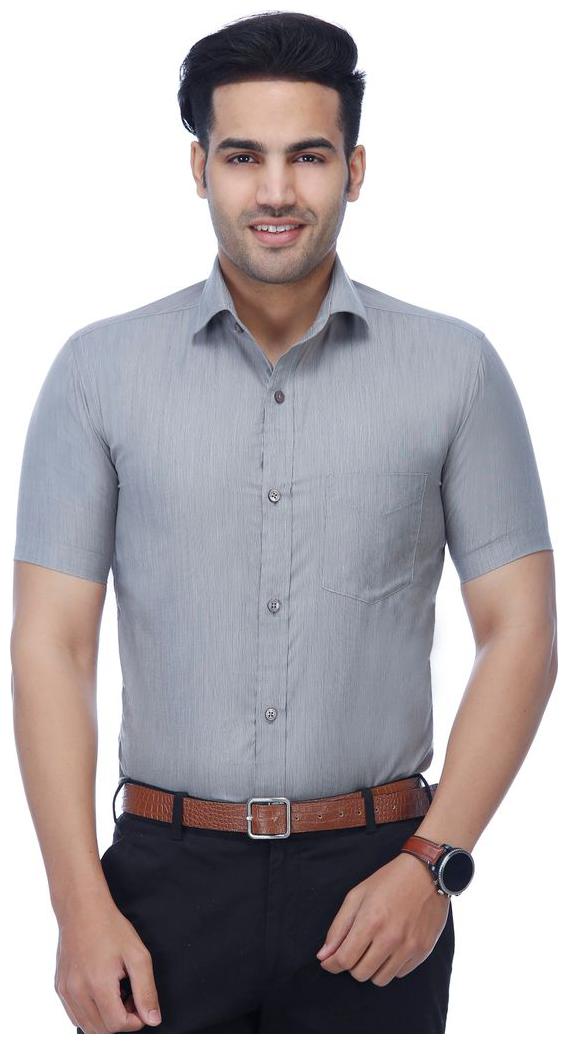 

El Figo Men Slim fit Formal Shirt - Grey