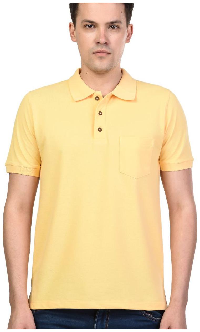 

Kalt Men Yellow Regular fit Cotton Blend Polo collar T-Shirt - Pack Of 1