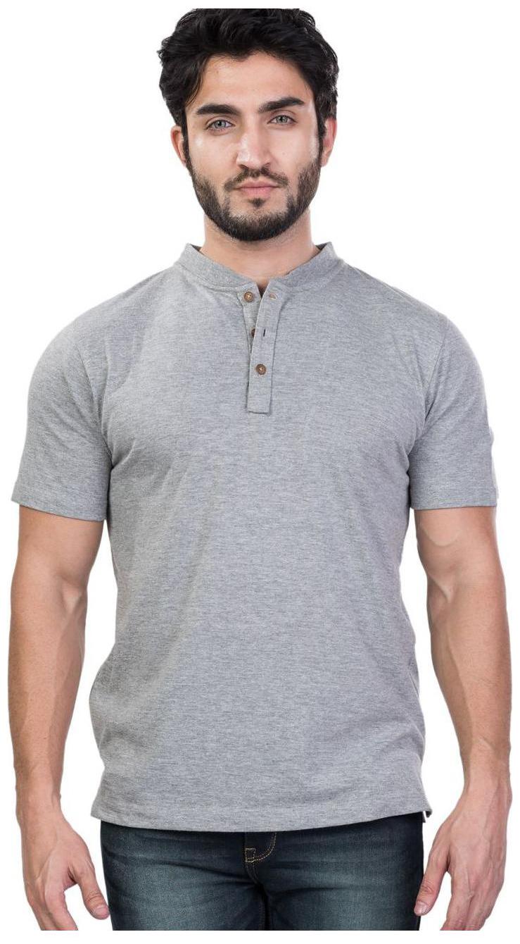 

Kalt Men Grey Regular fit Cotton Blend Polo collar T-Shirt - Pack Of 1