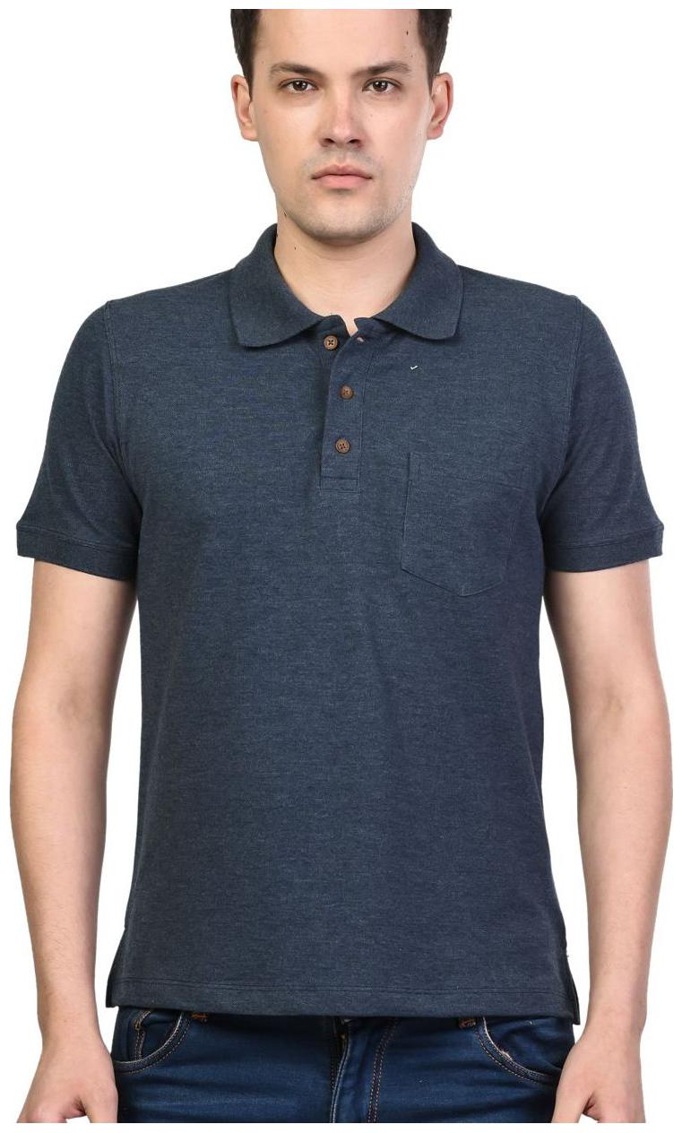 

Kalt Men Blue Regular fit Cotton Blend Polo collar T-Shirt - Pack Of 1