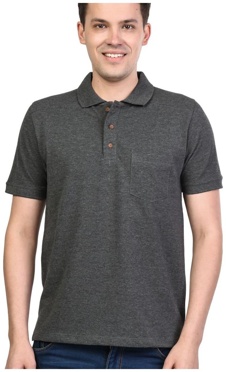 

Kalt Men Grey Regular fit Cotton Blend Polo collar T-Shirt - Pack Of 1