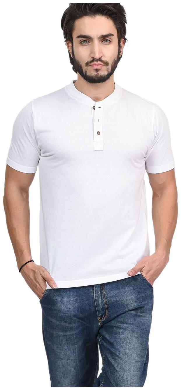 

Kalt Men White Regular fit Cotton Henley neck T-Shirt - Pack Of 1