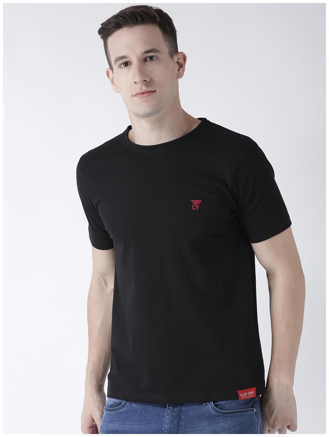 

Club York Men White Regular fit Cotton Round neck T-Shirt - Pack Of 1