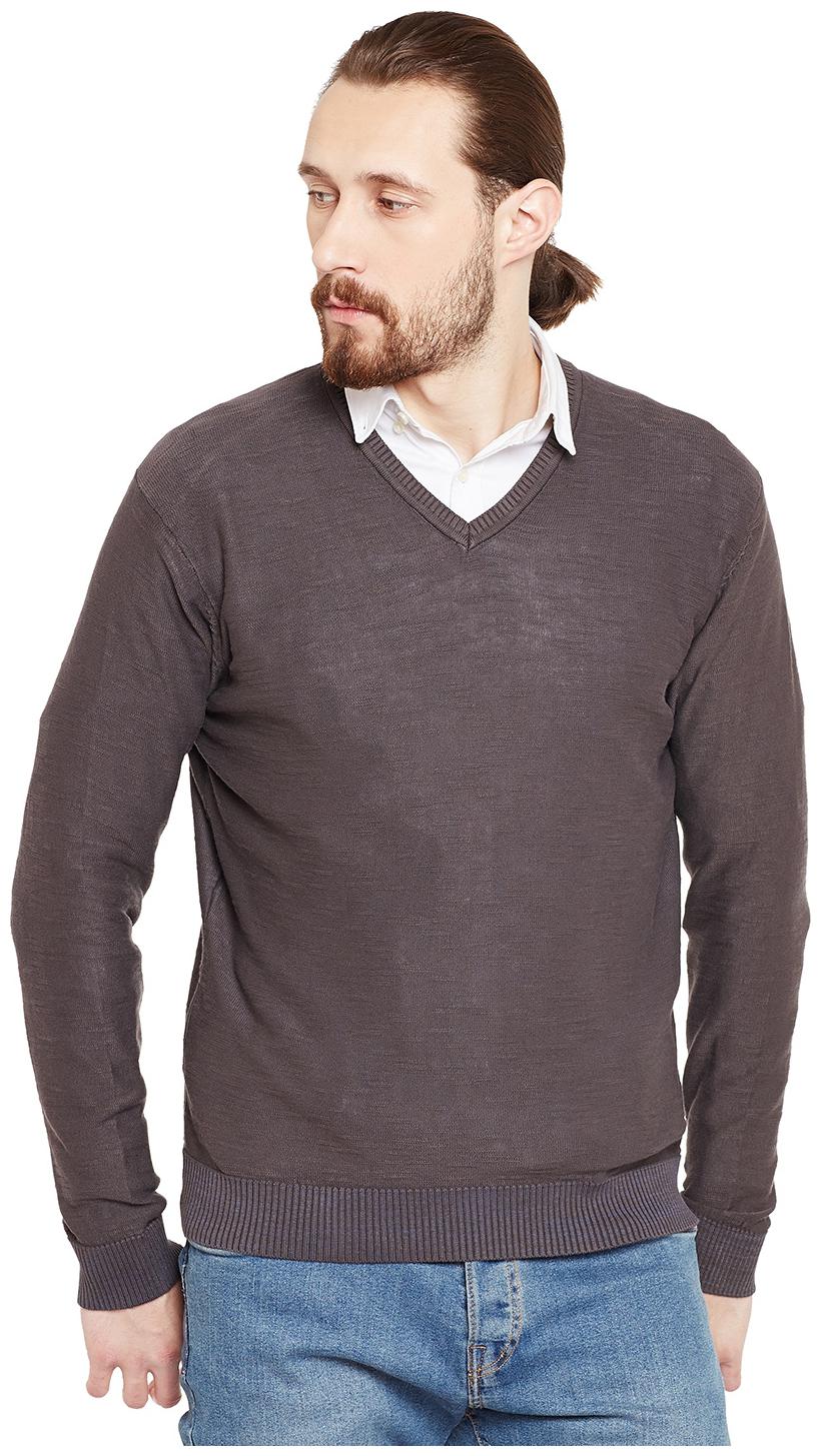 

Club York Men Brown V neck Pullover