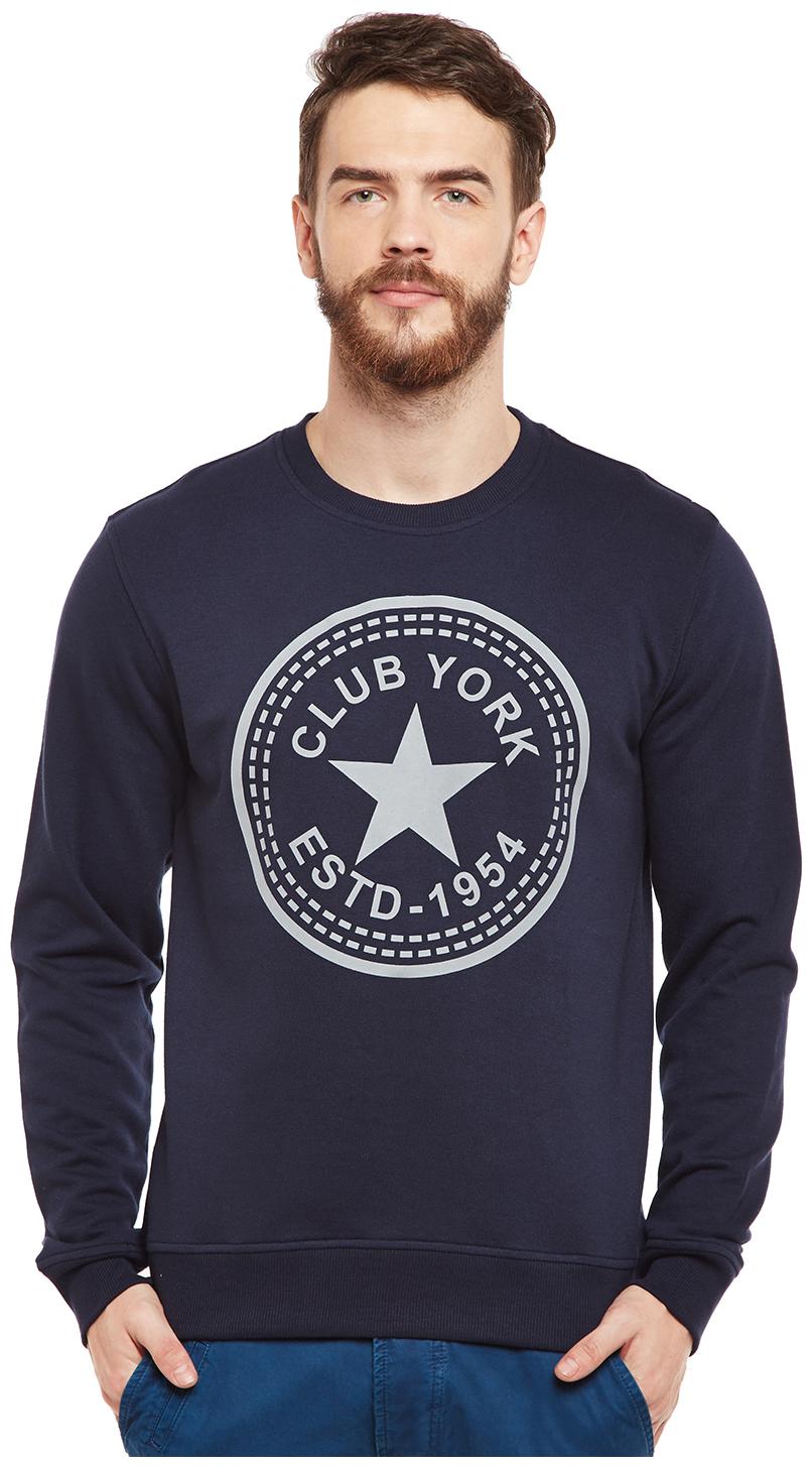 

Club York Men White Round neck Sweatshirt
