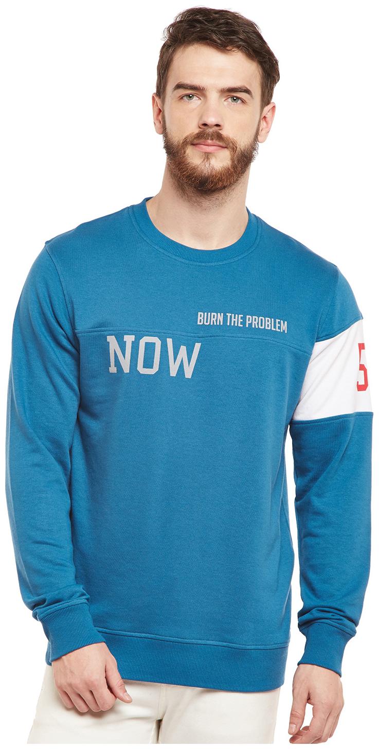 

Club York Men Blue Round neck Sweatshirt