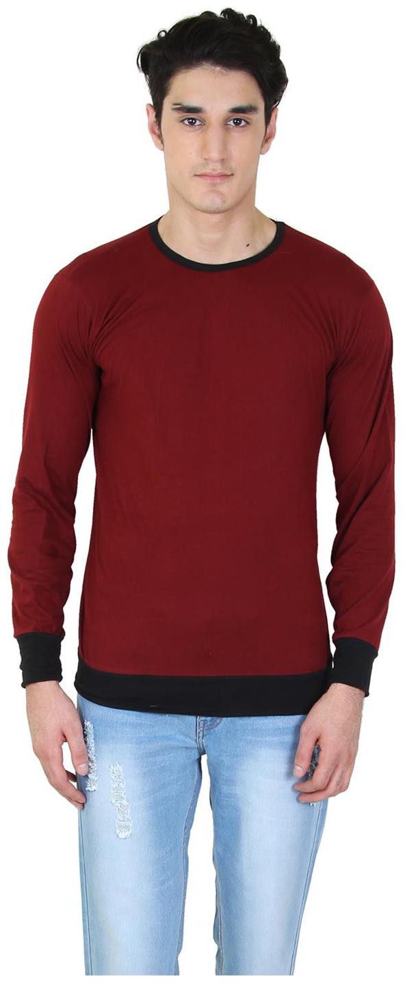 

Bi Fashion Men Maroon Slim fit Cotton Round neck T-Shirt - Pack Of 1