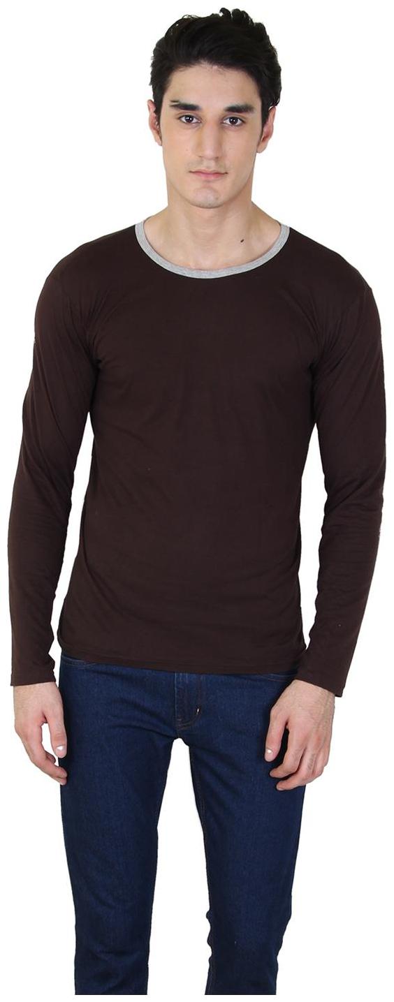 

Bi Fashion Men Brown Slim fit Cotton Round neck T-Shirt - Pack Of 1