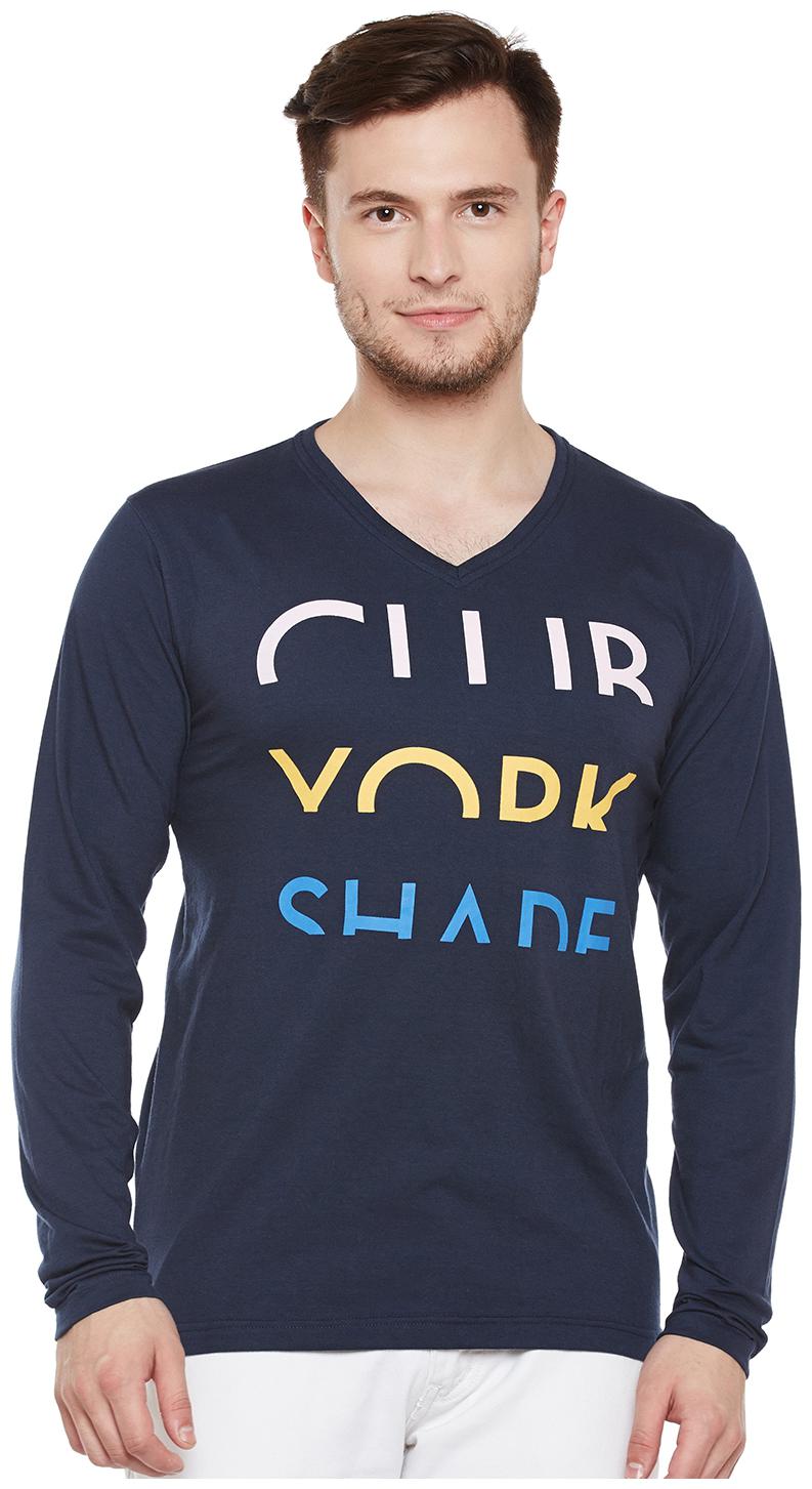 

Club York Men Blue Regular fit Cotton V neck T-Shirt - Pack Of 1