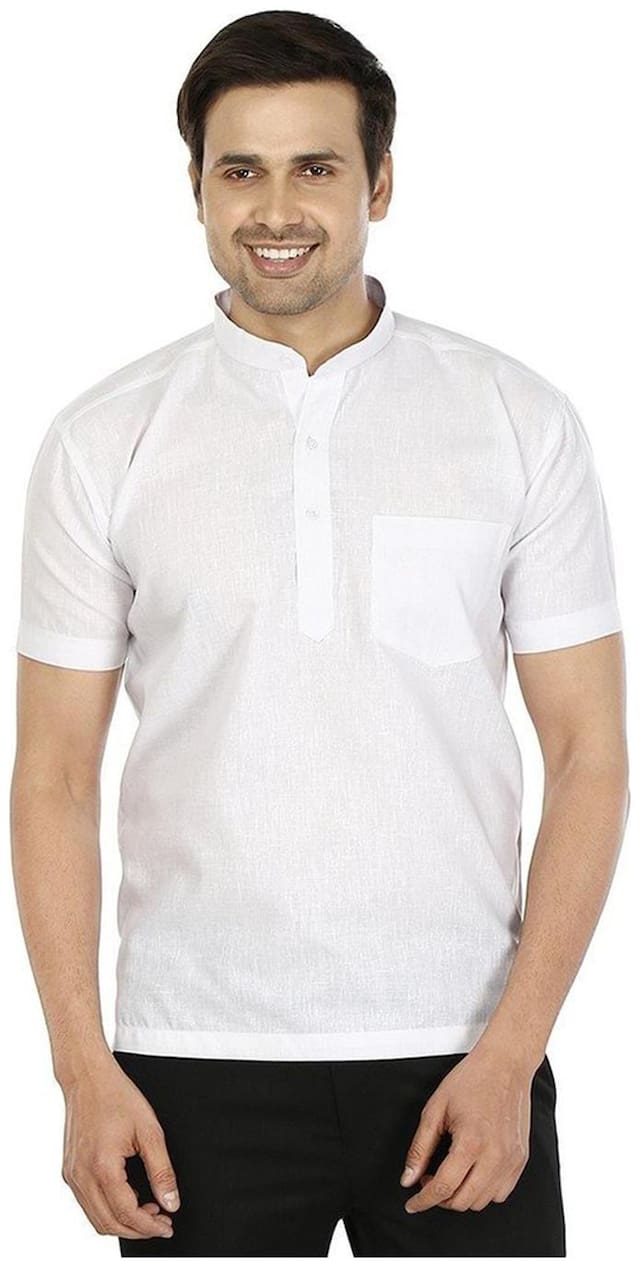 Royal Kurta Men White Regular Fit Kurta