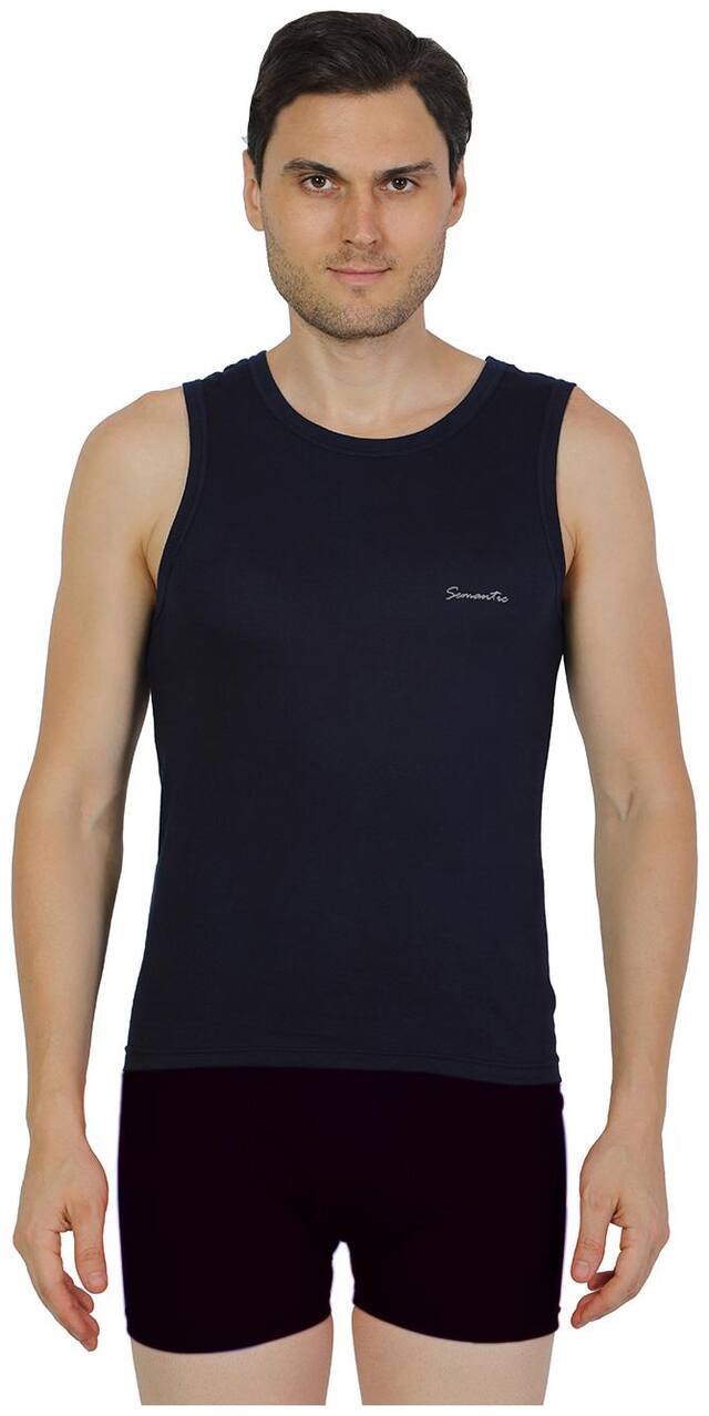 Semantic Sleeveless Round Neck Men Gym Vest - Grey