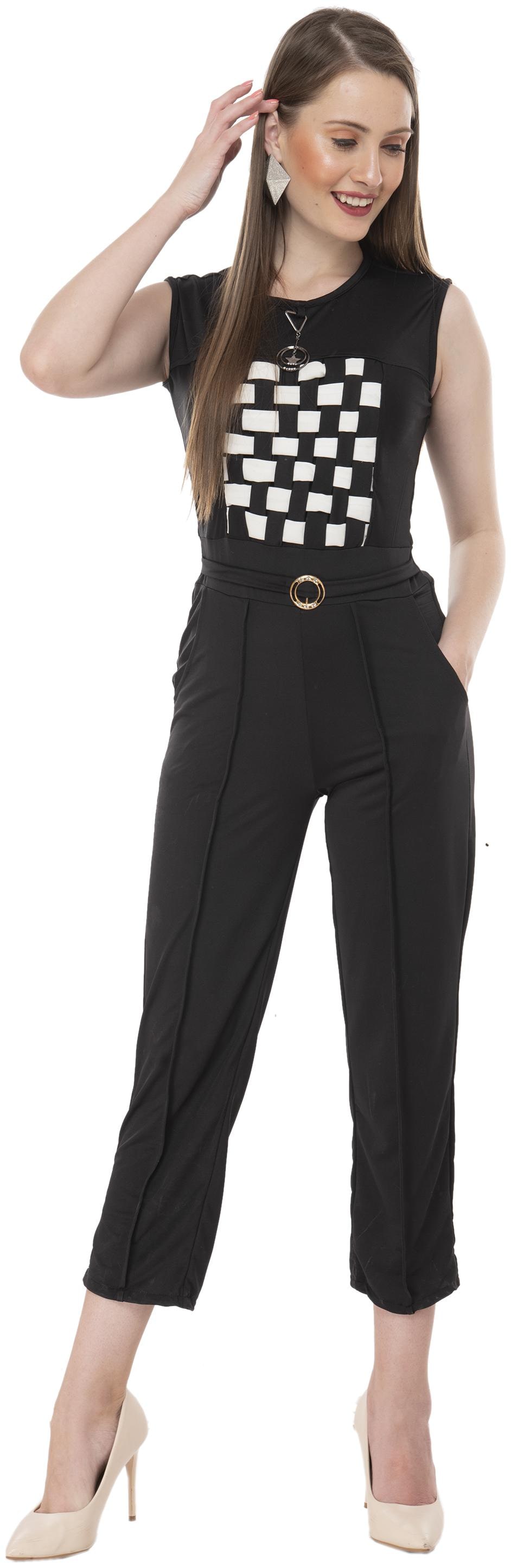 

Milky Way Solid Jumpsuit - Black