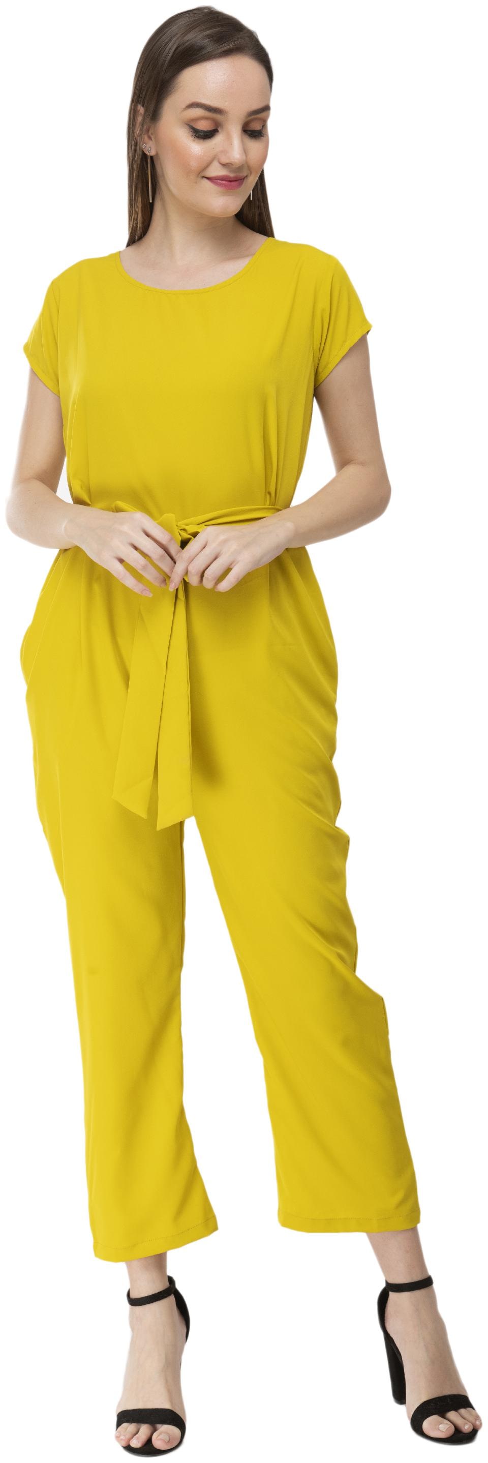 

Milky Way Solid Jumpsuit - Yellow